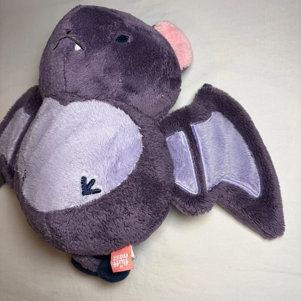 Fluffnest‎ PuffPals Vinnie the Sweetheart Bat Plush Purple Retired Discontinued